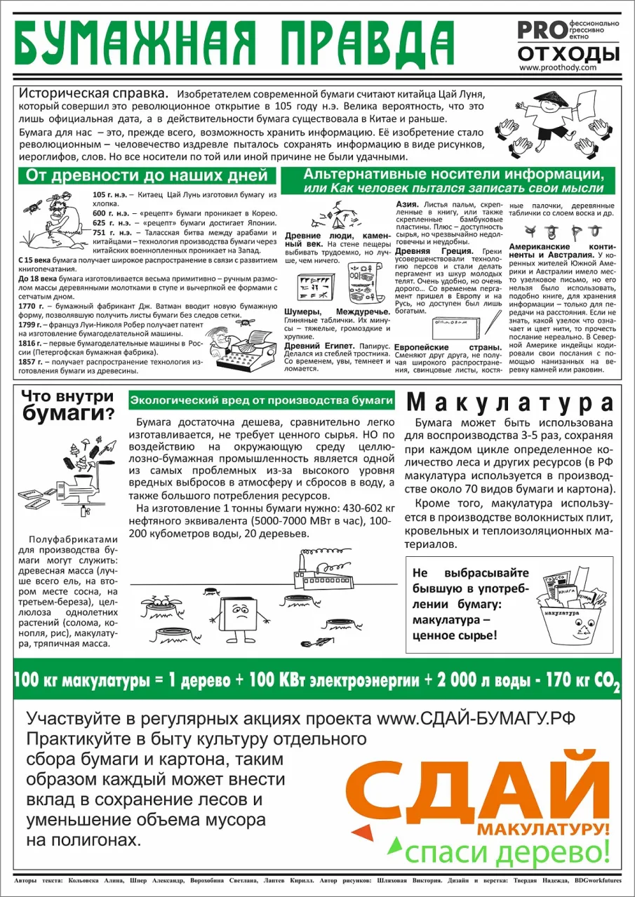 Сдай макулатуру – Спаси дерево!